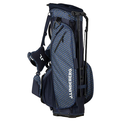 J.Lindeberg Golfbag in Blau mit modernem Design – hochwertiges Cartbag für stilvolle Golfer.