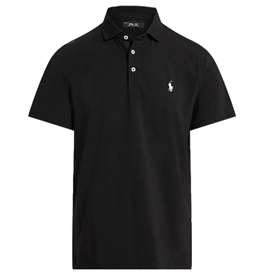 Schwarzes Polo Ralph Lauren Herren-Poloshirt – klassisches Golfpolo für Sport und Freizeit.