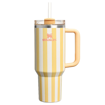 Stanley Quencher Travel Mug mit Griff und Strohhalm – isolierter Thermobecher für Golf, Reisen und Alltag.
